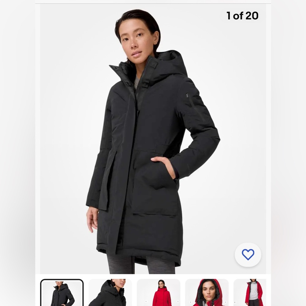 Lululemon winter warrior parka size 8
